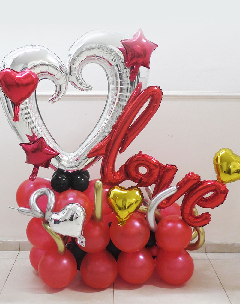 Bouquets de globos Wow para San Valentín