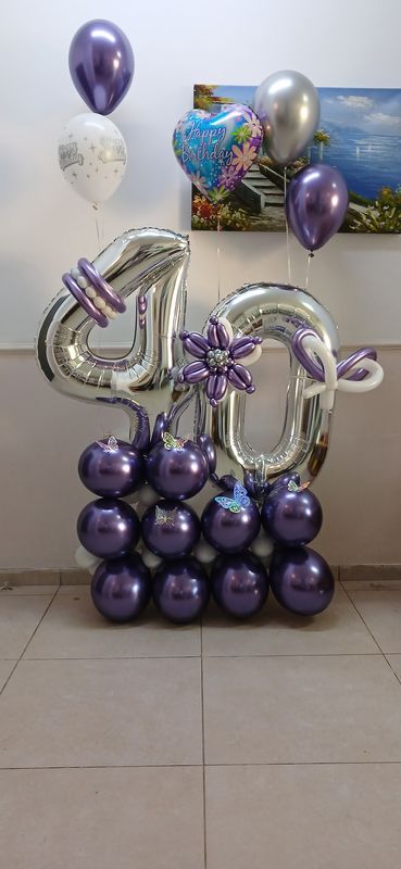 בלונים ליום הולדת 40 - wow balloon